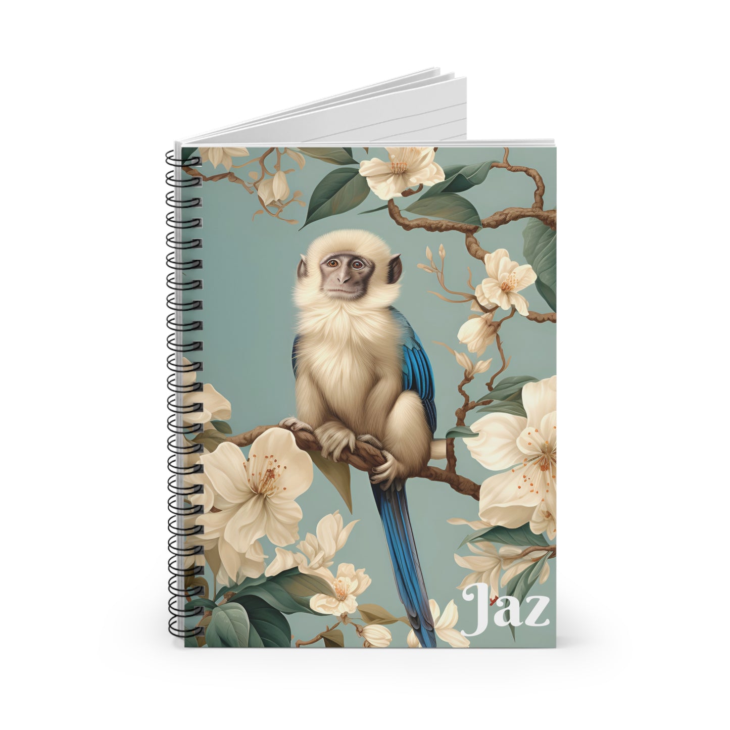 Spiral Notebook - Ruled Line, personalized with initials, student, Mom, Sister, Aunt, College Student, Uni Student